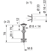 Vis cuvette/réservoir en métal