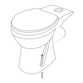 Vis cuvette ou bidet/sol en métal avec cache vis