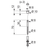 Vis cuvette ou bidet/sol en métal
