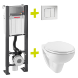 SMART ROCK HYGIENE+, wc suspendu autoportant universel avec cuvette contemportaine