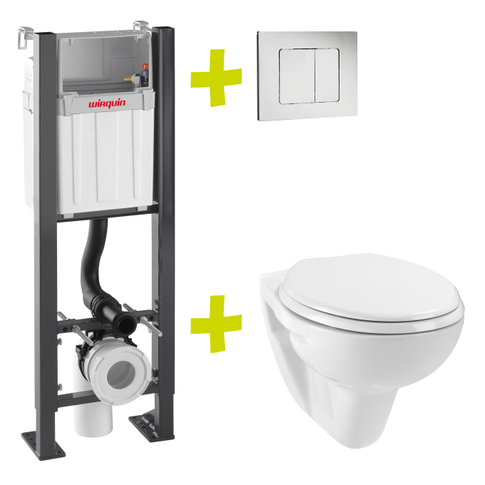 smart rock wc suspendu autoportant universel gain de place wirquin