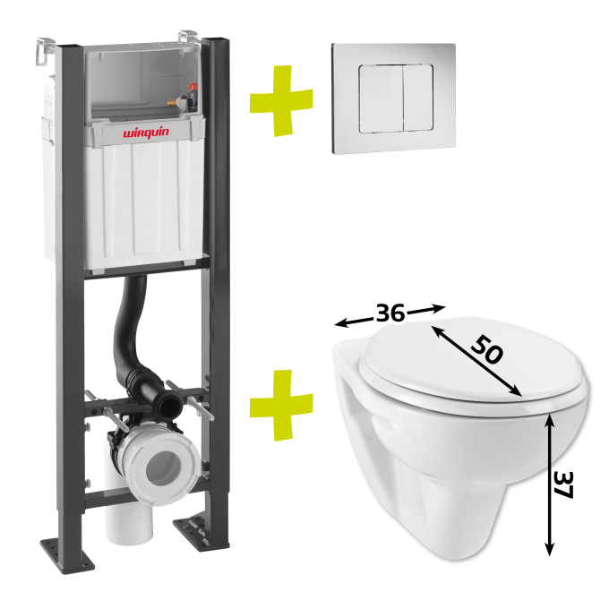 smart rock wc suspendu autoportant universel gain de place wirquin