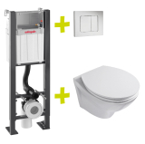 SMART ROCK MODERN, wc suspendu autoportant universel avec cuvette modern