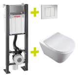 SMART ROCK TRENDY, wc suspendu autoportant universel avec cuvette trendy sans bride