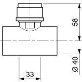 Anti-vide en "t" pour tube Ø32 mm à coller
