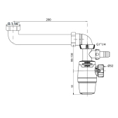 WIRQUIN NEO AIR, siphon de lavabo avec prise machine à laver