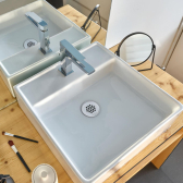 Bonde écoulement libre 19 trous sans trop-plein pour lavabo encastré