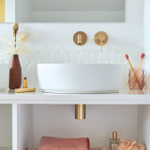 LINÉIS MINI, siphon de lavabo design en laiton chromé