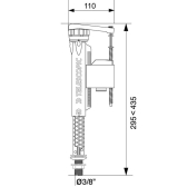 JOLLYFILL FB150TL3, robinet flotteur alimentation basse/servo-valve télescopique
